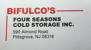 Four Seasons Cold Storage Bifulcos Farms Bifulco Tall Boy Brand Pittsgrove New Jersey USA